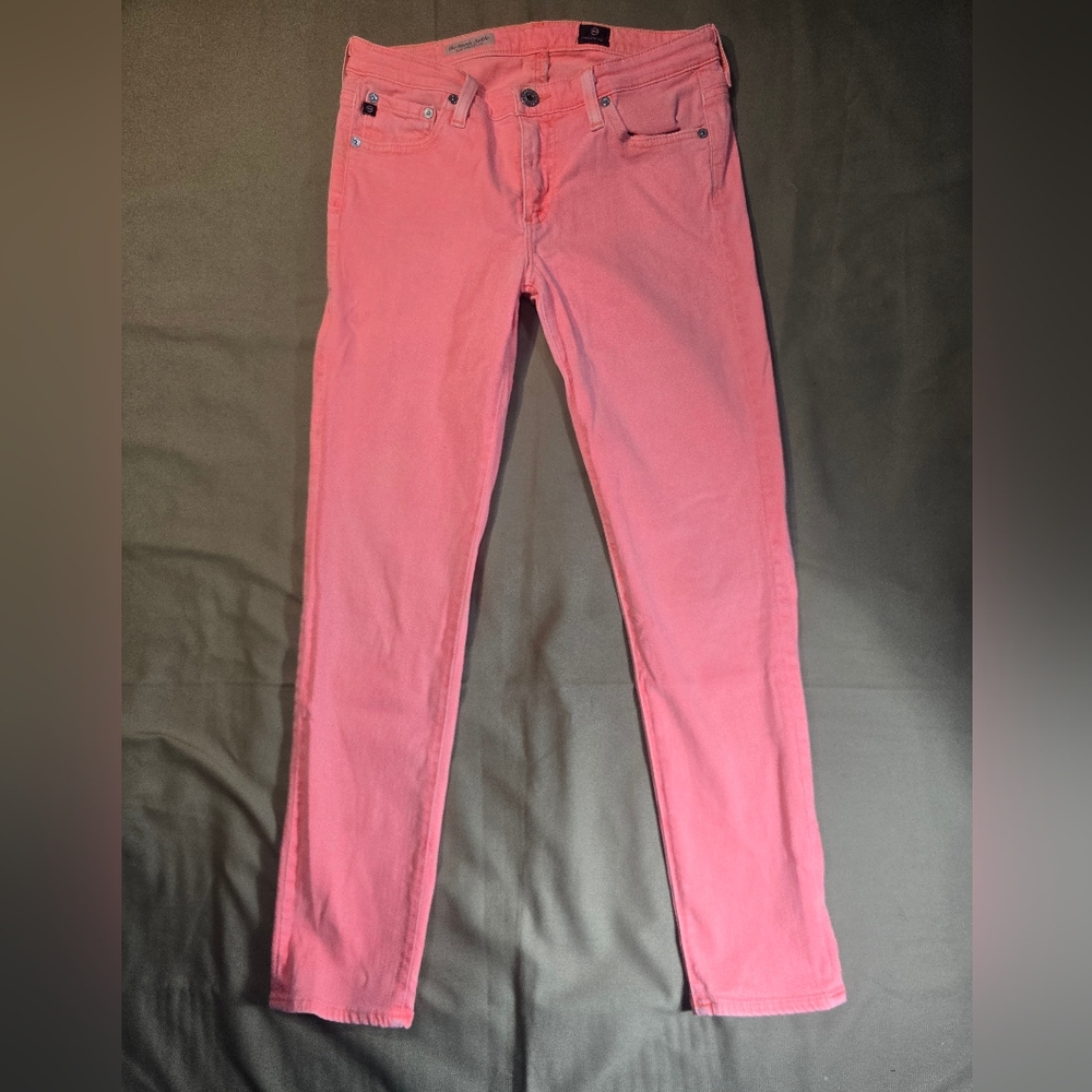 ADRIANO GOLDSCHMIED The STEVIE Ankle Straight Leg Peach Jeans! 28R